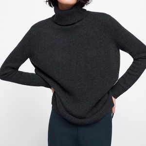 Zara Turtleneck Cashmere Pullover Soft Sweater